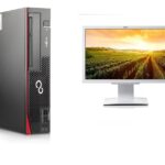 Pachet Calculator second hand Fujitsu Esprimo D757/E85+ Intel Core i5-6500, 8GB ddr4, 256GB SSD + Monitor LED second hand Fujitsu Siemens B22W-7, 22 inch