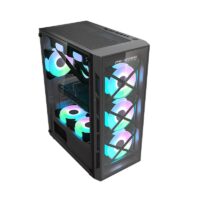 Carcasa Pro Gaming Triple X, Middle Tower, ATX, fara sursa, Controller PWM-ARGB, telecomanda - imagine 2