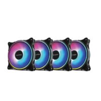 Set 4 Ventilatoare Carcasa 120 x 120 mm Pro Gaming ARGB, controller, telecomanda