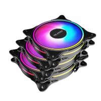 Set 4 Ventilatoare Carcasa 120 x 120 mm Pro Gaming ARGB, controller, telecomanda - imagine 4