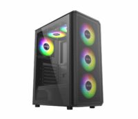 Carcasa Pro Gaming Ghost, Middle Tower, ATX, fara sursa, controller ARGB, telecomanda