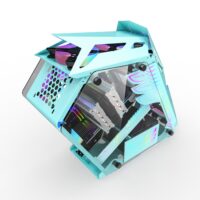 Carcasa Pro Gaming Hercule Blue, Middle Tower, ATX, fara sursa, controller ARGB - imagine 4