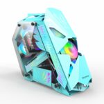 Carcasa Pro Gaming Hercule Blue, Middle Tower, ATX, fara sursa, controller ARGB