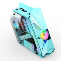 Carcasa Pro Gaming Hercule Blue, Middle Tower, ATX, fara sursa, controller ARGB - imagine 3