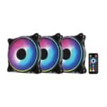 Set 3 Ventilatoare Carcasa 120 x 120 mm Pro Gaming ARGB, controller, telecomanda