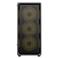 Carcasa PRO GAMING Vision BLACK, Middle Tower, M-ATX, Fara Sursa, 4X RGB FAN - imagine 2