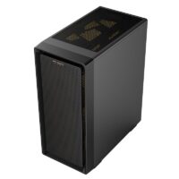 Carcasa PRO GAMING Vision BLACK, Middle Tower, M-ATX, Fara Sursa, 4X RGB FAN - imagine 5