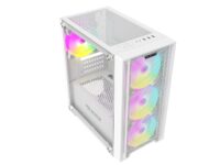 Carcasa PRO GAMING Arrow WHITE, Middle Tower, M-ATX, Fara Sursa, 4X RGB FAN - imagine 2
